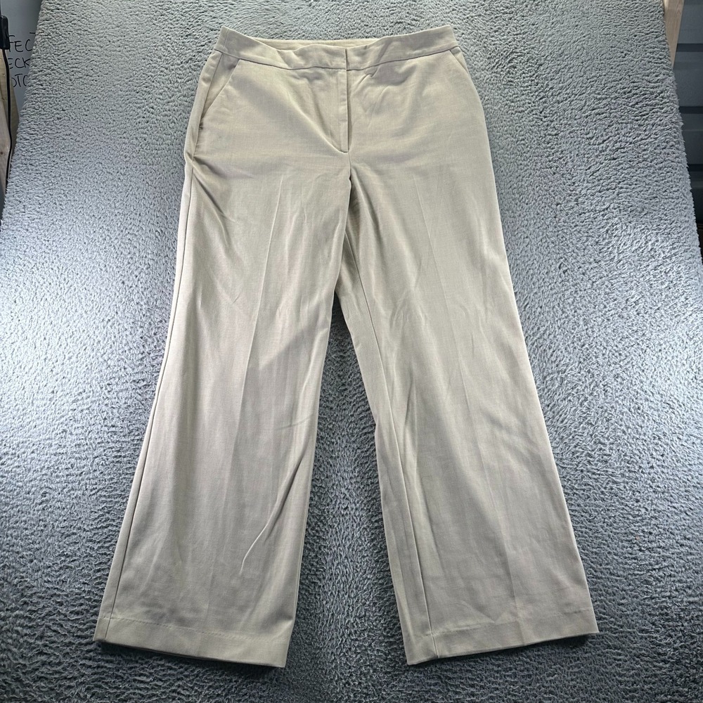 DKNY Pant Womens 18 Beige Polyester Bootcut Golf Athletic Performance Stretch